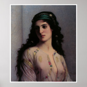 Pôster Menina judaica em Tânger, Charles Landelle