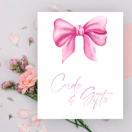 POSTER MENINA LAÇO ROSA CARTÕES E PRESENTES