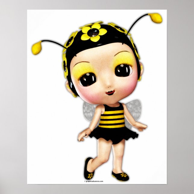 Poster Menina Lady Bumblebee (Frente)