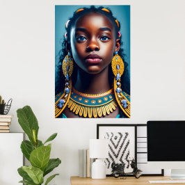 Poster Menina mais bonita da África, História Negra - Mês
