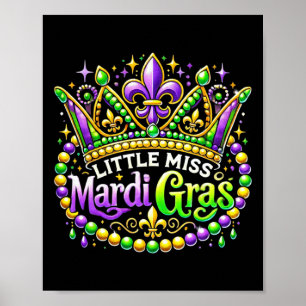 Poster Menina Mardi Gras 2025 Nova Orleans Mulheres Crian