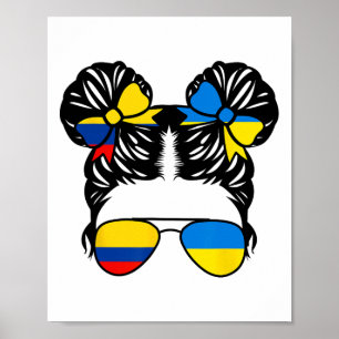 Poster Menina Metade Colombiana Metade Ucraniana Colômbia