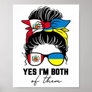 Poster Menina Metade Peruana Metade Ucraniana Peru Ucrâni