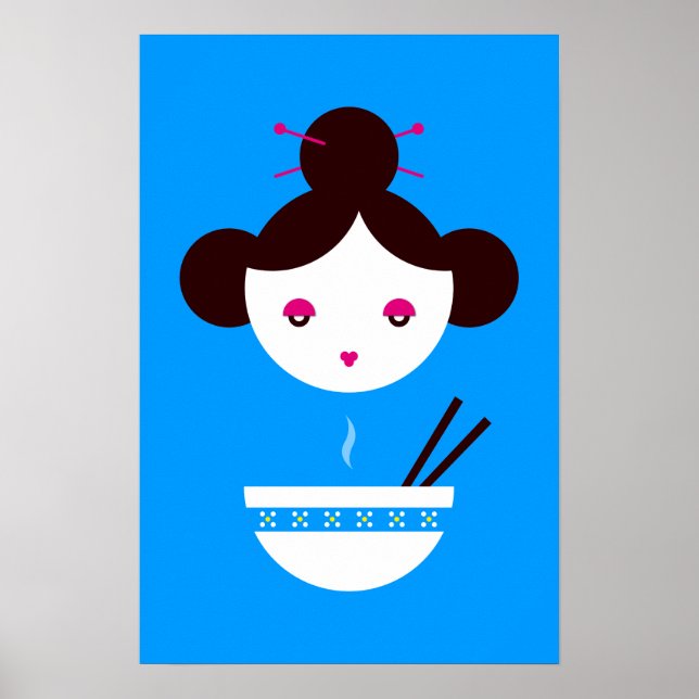 Poster Menina Miso (fundo personalizável!) (Frente)