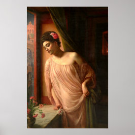 Poster Menina na janela por Edward John Poynter