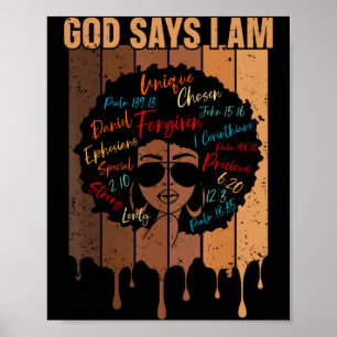 Poster Menina Negra Deus Diz Que Sou Negra Histórial Mela