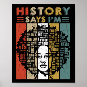 Poster Menina Negra Melanina Menina Negra História Mês