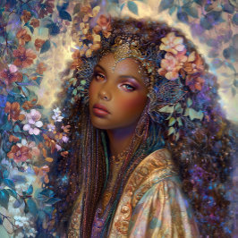 Poster Menina Negra Rainha Negra Arte Fantasia Deusa