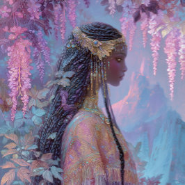 Poster Menina Negra Rainha Negra Arte Fantasia Deusa