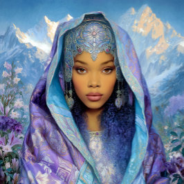Poster Menina Negra Rainha Negra Arte Fantasia Deusa