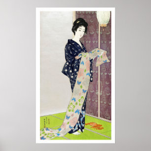 Poster Menina no Costume de Verão, Goyō Hashiguchi