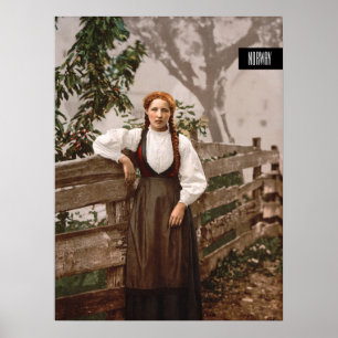 Poster Menina norueguesa (c. 1900)