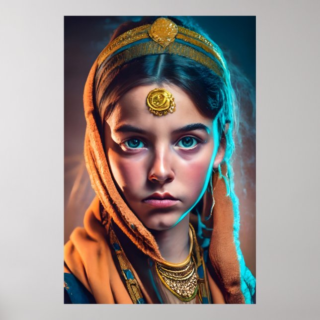Poster Menina Persa Iraniana (Frente)