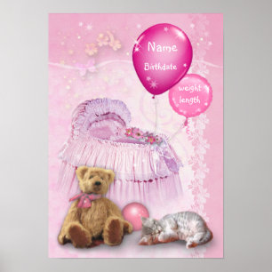 Pôster Menina personalizável