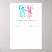 Menina Picolé Sinal de Previsão de Gênero