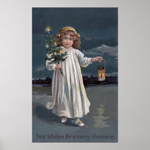 Poster Menina que guardara a árvore e a lanterna