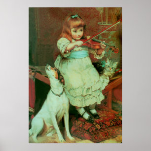 Poster Menina que joga um violino