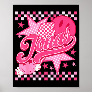 Poster Menina Retro Jonas Groovy Flor Primeiro Nome D 80'