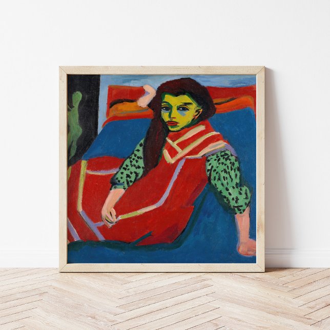 Poster Menina sentada | Ernst Ludwig Kirchner (Criador carregado)