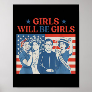 Poster Menina Será Meninas Patriótico Feminista 4 De Julh