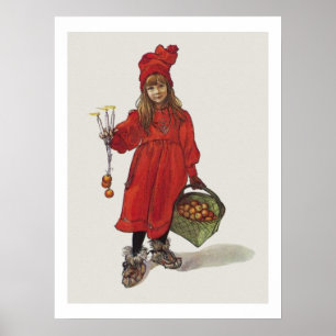 Pôster Menina sueco pequena Brita de Carl Larsson como