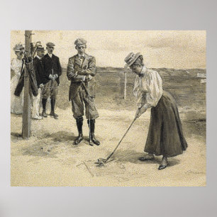 Poster Menina SUPERIOR do golfe