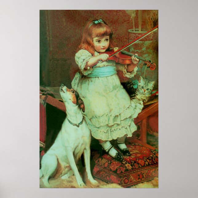 Poster Menina tocando um violino (Frente)