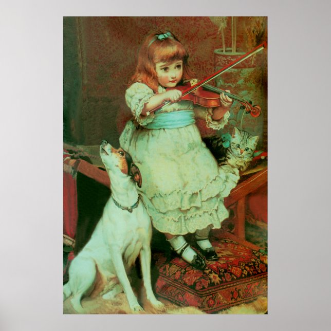 Poster Menina tocando violino (Frente)