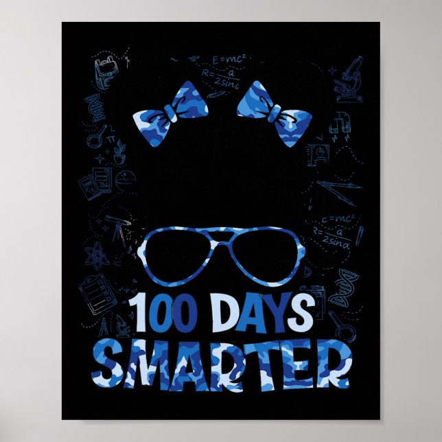 Poster Meninas 100 Dias Mais Inteligentes Cabelo De Ondas (Frente)