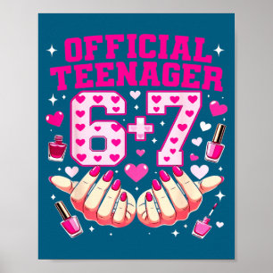Poster Meninas Adolescentes de Anos Unhas Fofas