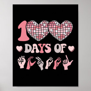 Poster Meninas Assinam Linguagem 100º Dia De Roupa Escola