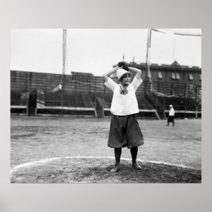 Poster Meninas Basebol, 1913