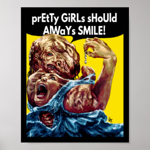 Poster Meninas Bonitas Devem Sempre Sorrir! Adesivo