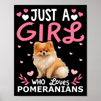 Poster Meninas Cachorros Mulheres Uma Garota Que Ama Pomv