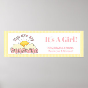 Poster Meninas Chás de fraldas Que Você É Meu Banner Do P