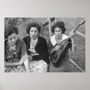 Pôster Meninas crioulas em Louisiana, os anos 30