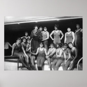 Poster Meninas da piscina, 1900s adiantados
