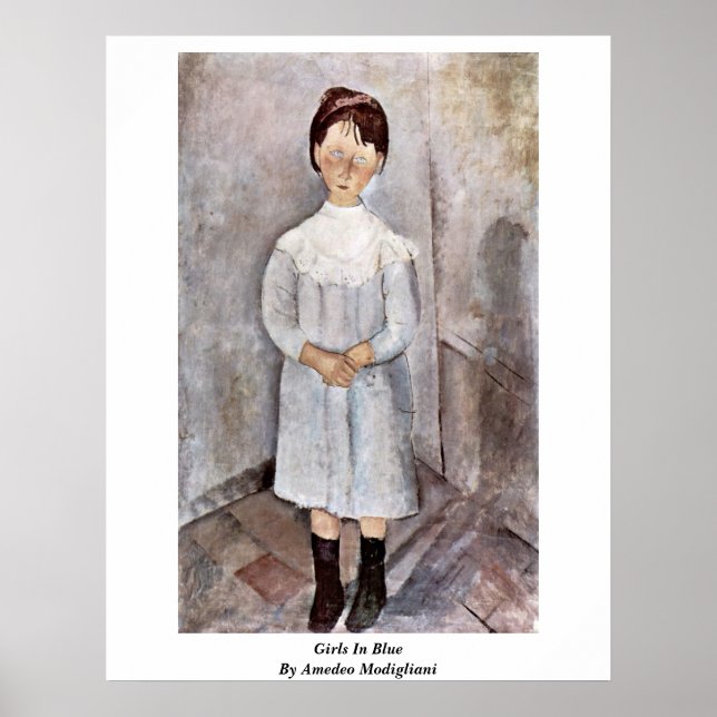 Poster Meninas De Azul Por Amedeo Modigliani (Frente)
