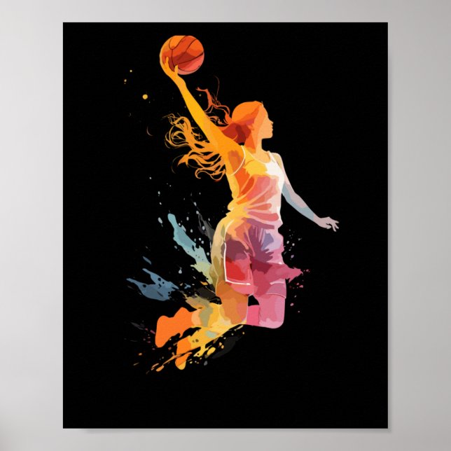 Poster Meninas de basquete (Frente)