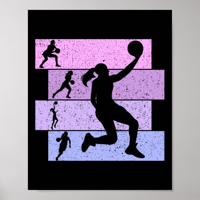 Poster Meninas de basquete Mulheres Crianças 1 (Frente)