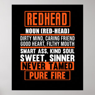 Poster Meninas de Cabelo Vermelho Cortado, Definição Verm
