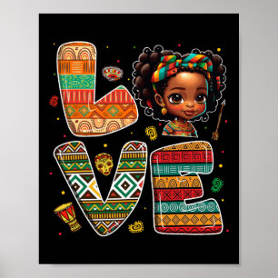Poster Meninas de Crianças Africanas Fortes do Mês da His