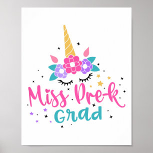 Poster Meninas de graduação pré-escola de pré-Formando