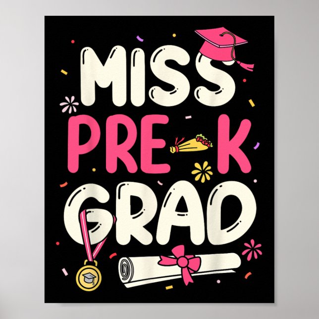 Poster Meninas de Graduação Pré-Escolar de Miss Prek Form (Frente)