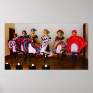 Pôster Meninas de salão de dança no oeste velho