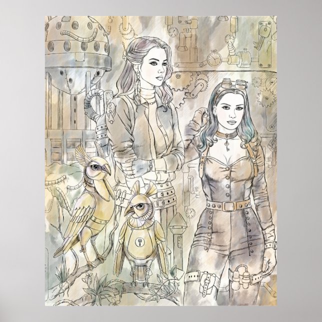 Poster Meninas de Steampunk (Frente)