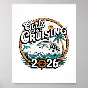 Poster Meninas em Cruzeiro 2026 Viagem de Férias de Cruze