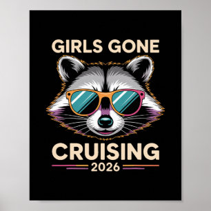 Poster Meninas Guaxinim Trash Vão Em Cruzeiro 2026 Viagem