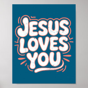 Poster Meninas Jesus Ama Rosa Cristão Infantil