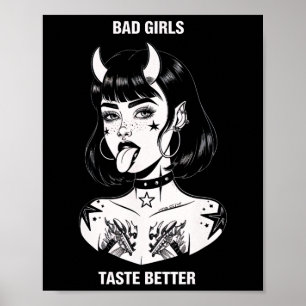 Poster Meninas Más Sabem Melhor Tatuagem Homens do Dia da